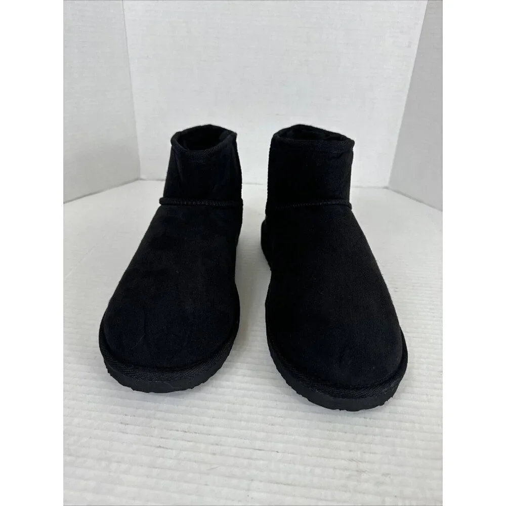 MIA NWOB Women's 11M Syndee Black Pull On Ankle Boot Bootie Faux‎ Suede